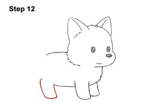 How to Draw Cute Cartoon German Shepherd Puppy Dog 12