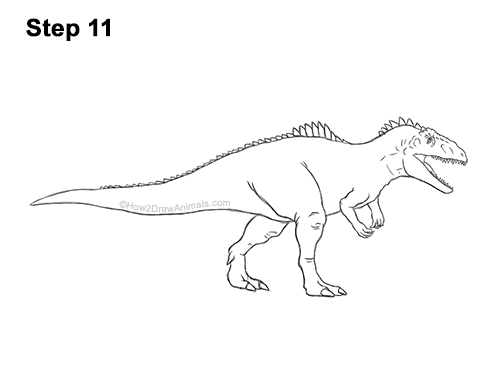 How to Draw a Giganotosaurus Dinosaur from Jurassic World Dominion 11