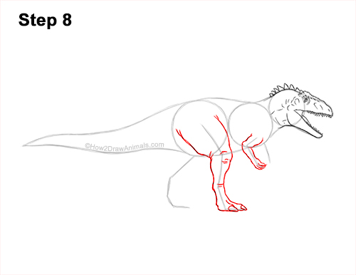 How to Draw a Giganotosaurus Dinosaur from Jurassic World Dominion 8