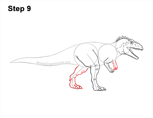 How to Draw a Giganotosaurus Dinosaur from Jurassic World Dominion 9