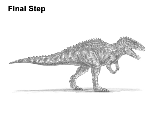 How to Draw a Giganotosaurus Dinosaur from Jurassic World Dominion