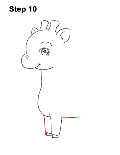 Draw a Cute Cartoon Giraffe 10 How to Draw a Cute Cartoon Giraffe Chibi Kawaii 10