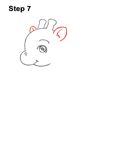 Draw a Cute Cartoon Giraffe 7 How to Draw a Cute Cartoon Giraffe Chibi Kawaii 7