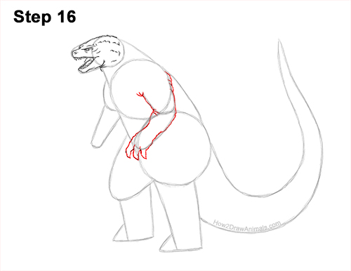 How to Draw Godzilla Monster Side Gojira Kaiju 16