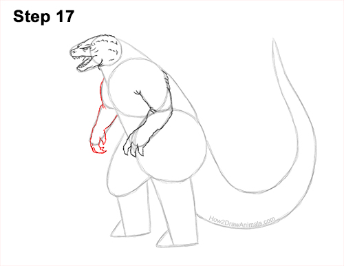 How to Draw Godzilla Monster Side Gojira Kaiju 17