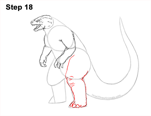 How to Draw Godzilla Monster Side Gojira Kaiju 18