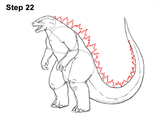 How to Draw Godzilla Monster Side Gojira Kaiju 22
