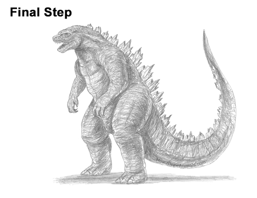How to Draw Godzilla Monster Side Gojira Kaiju