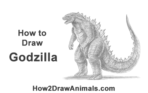 Draw Godzilla Monster Side How to Draw Godzilla Monster Side Gojira Kaiju