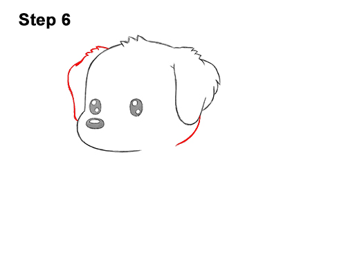 Draw a Cute Cartoon Golden Retriever Puppy Dog 6 How to Draw a Cute Cartoon Golden Retriever Puppy Dog Chibi Kawaii 6