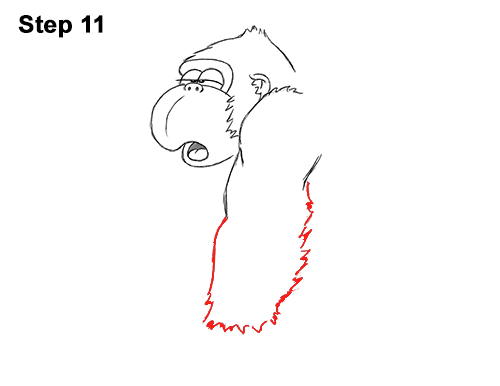 Draw Cartoon Gorilla 11 Draw Funny Goofy Cartoon Gorilla 11
