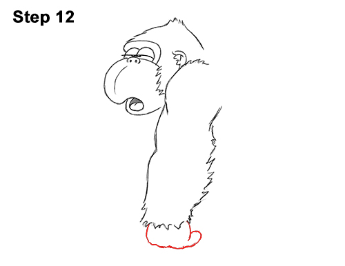 Draw Cartoon Gorilla 12 Draw Funny Goofy Cartoon Gorilla 12