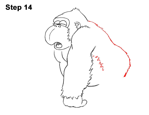 Draw Cartoon Gorilla 14 Draw Funny Goofy Cartoon Gorilla 14