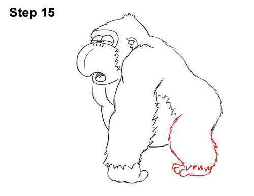 Draw Cartoon Gorilla 15 Draw Funny Goofy Cartoon Gorilla 15