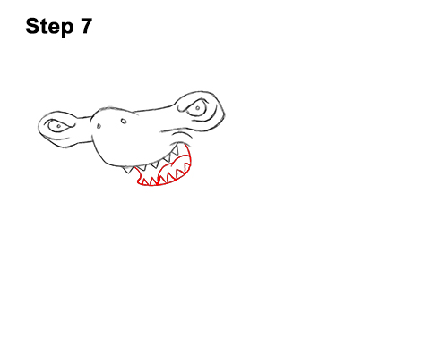 How to Draw a Cool Cartoon Hammerhead Shark 7