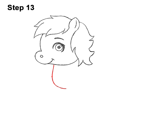 Draw Cartoon Horse Pony 13 Draw Cute Cartoon Horse Pony Chibi Little Mini 13
