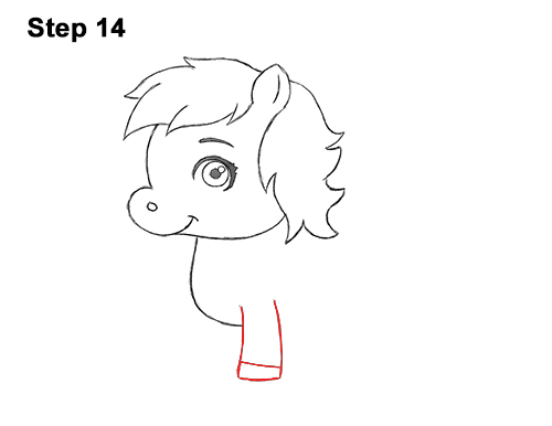 Draw Cartoon Horse Pony 14 Draw Cute Cartoon Horse Pony Chibi Little Mini 14