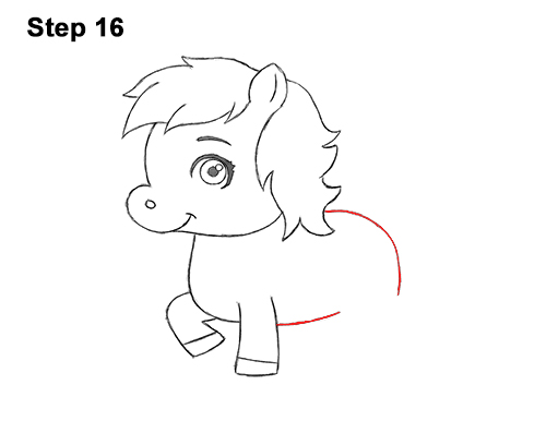 Draw Cartoon Horse Pony 16 Draw Cute Cartoon Horse Pony Chibi Little Mini 16
