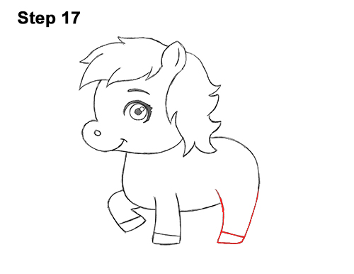 Draw Cartoon Horse Pony 17 Draw Cute Cartoon Horse Pony Chibi Little Mini 17