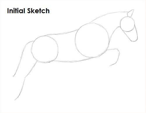 Jumping Horse Sketch Draw a Horse Jumping Sketch