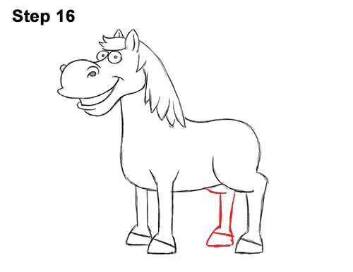 Draw Cartoon Horse 16 Draw Funny Goofy Cartoon Horse 16