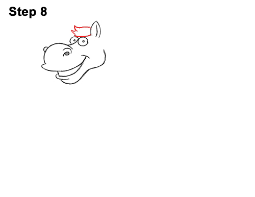 Draw Funny Goofy Cartoon Horse 8