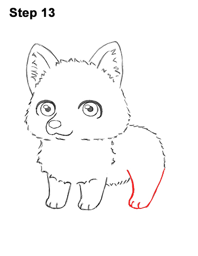 Draw a Cartoon Husky Dog 13 How to Draw a Cute Chibi Little Mini Cartoon Husky Puppy Dog 13