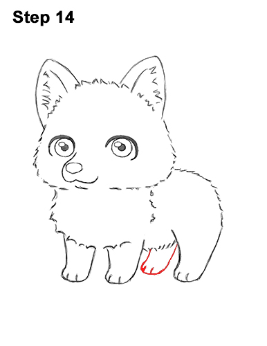 Draw a Cartoon Husky Dog 14 How to Draw a Cute Chibi Little Mini Cartoon Husky Puppy Dog 14