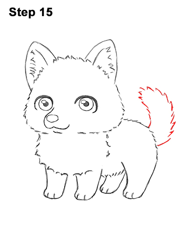 Draw a Cartoon Husky Dog 15 How to Draw a Cute Chibi Little Mini Cartoon Husky Puppy Dog 15