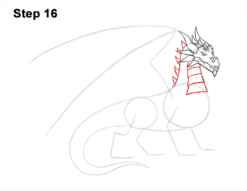 How to Draw a Cold Winter Ice Dragon 16