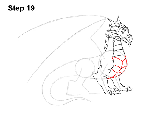 How to Draw a Cold Winter Ice Dragon 19