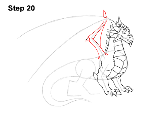 How to Draw a Cold Winter Ice Dragon 20