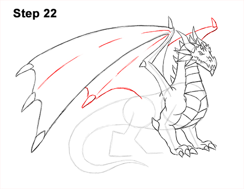 How to Draw a Cold Winter Ice Dragon 22