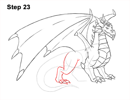 How to Draw a Cold Winter Ice Dragon 23