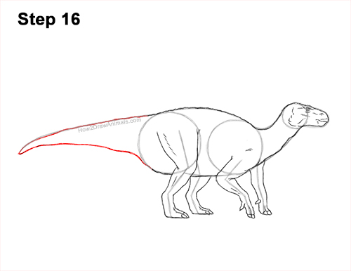 How to Draw an Iguanodon Dinosaur Side 16