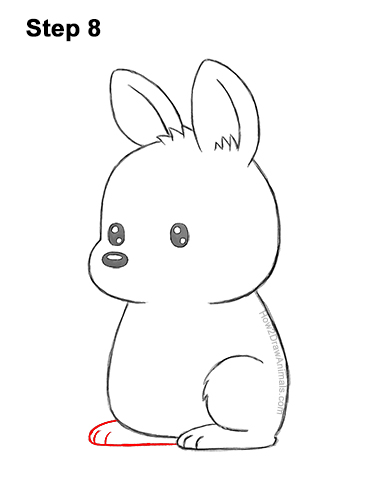 Draw a Cute Cartoon Kangaroo 8 How to Draw a Cute Cartoon Kangaroo Chibi Kawaii 8