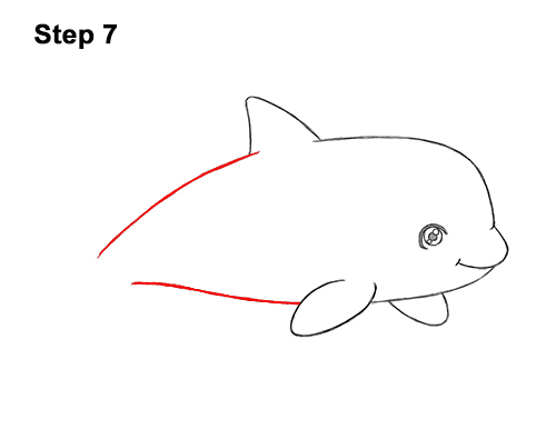 Draw a Cute Cartoon Killer Whale Orca 7 How to Draw a Cute Cartoon Killer Whale Orca Chibi Kawaii 7