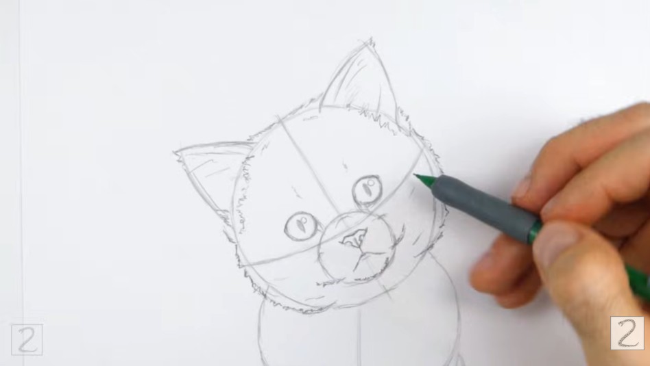 How to Draw Kitten Facial Features