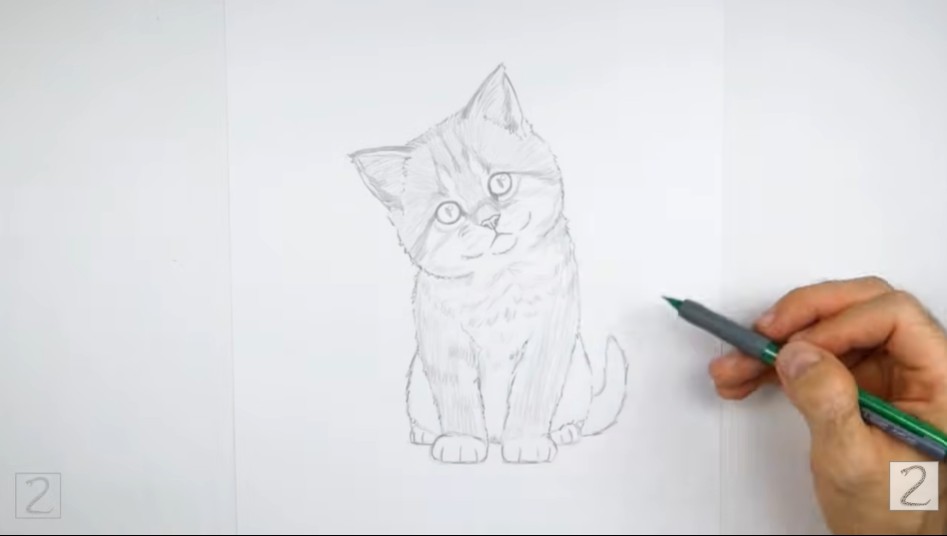 How to Begin Shading Kitten