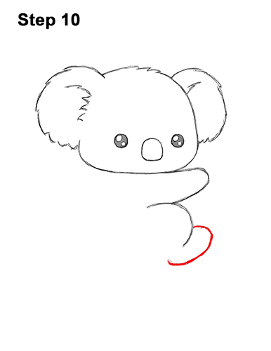 How to Draw Cute Cartoon Koala Bear 10