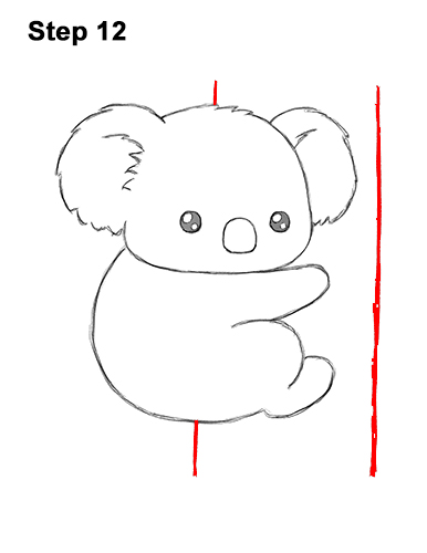 How to Draw Cute Cartoon Koala Bear 12
