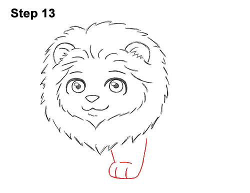 Draw Cute Cartoon Lion 13 Draw Cute Cartoon Lion Chibi Little Mini 13