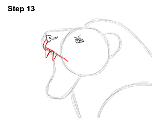 How to Draw a Lion Roar Roaring Side Color 13