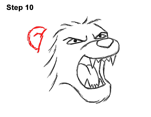 Draw a Cartoon Lion Roaring 10 How to Draw Tough Cool Angry Cartoon Lion Roaring 10