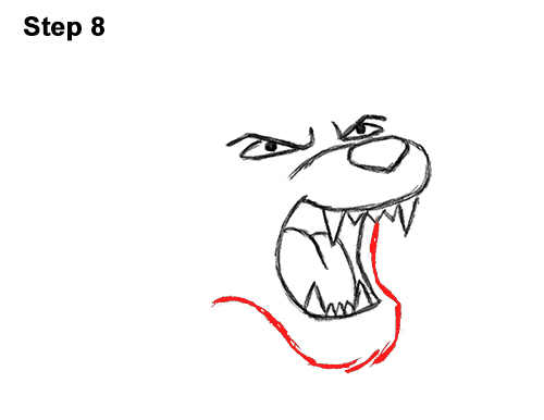 Draw a Cartoon Lion Roaring 8 How to Draw Tough Cool Angry Cartoon Lion Roaring 8