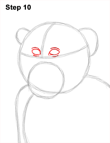 How to Draw a Rhesus Macaque Monkey Sitting 10