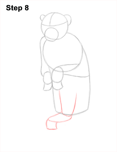 How to Draw a Rhesus Macaque Monkey Sitting 8