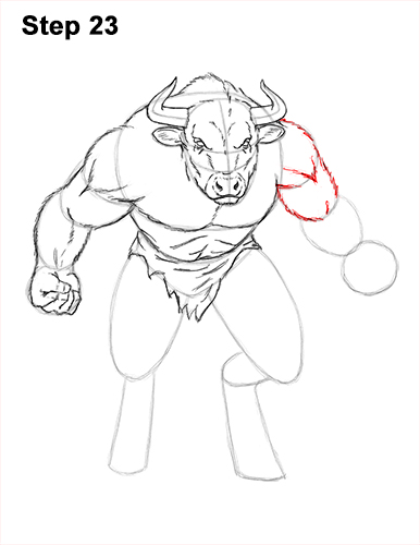 How to Draw Cool Angry Minotaur Bull Horns 23