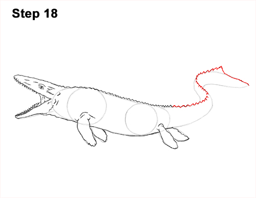 Draw Mosasaurus Dinosaur Jurassic 18