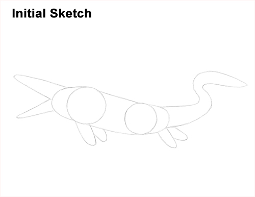Draw Mosasaurus Dinosaur Jurassic Sketch